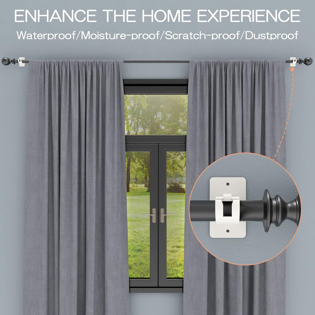 Nail-free Adjustable Rod Bracket Holders (Pack of 4)
