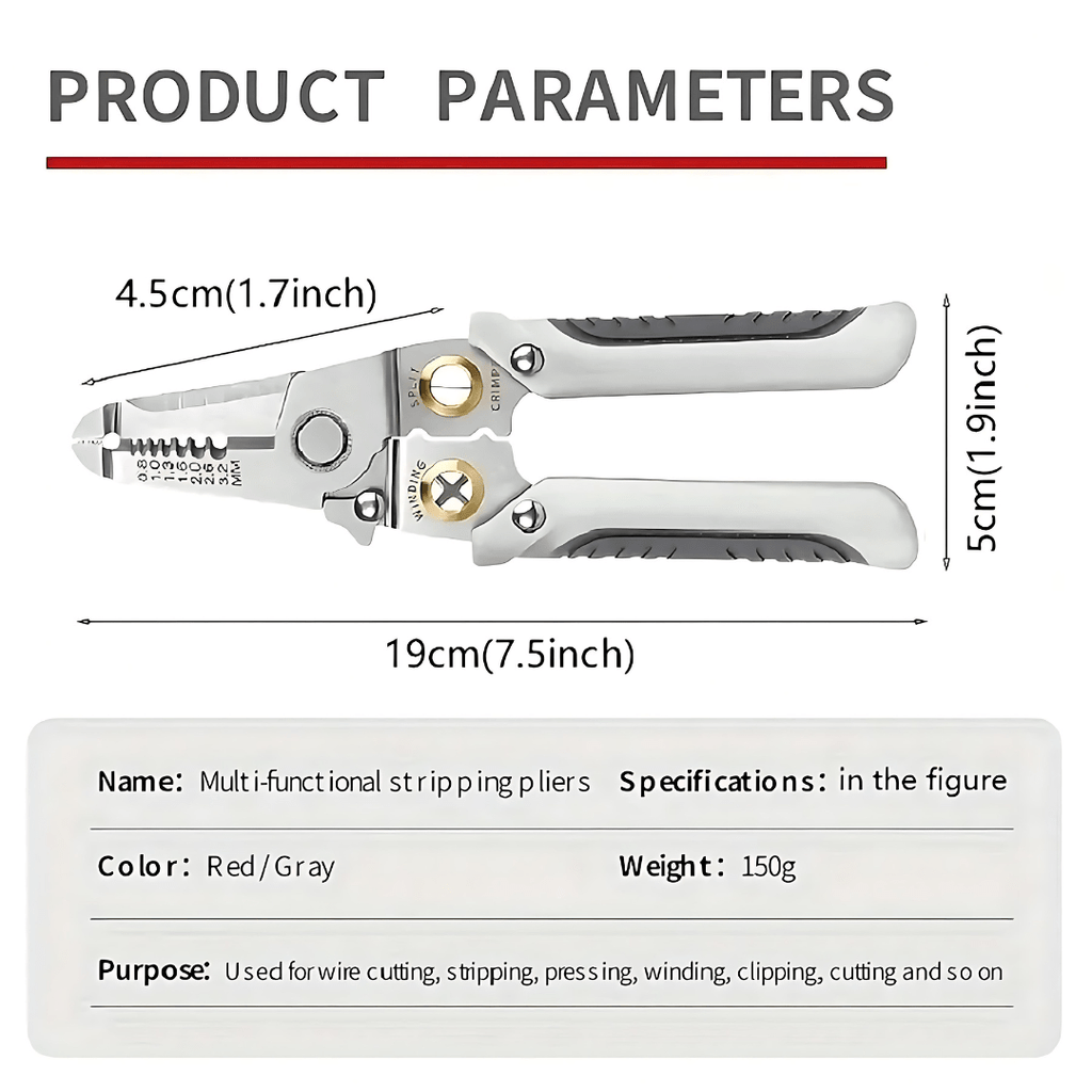 GripLoxio™ Multi-functional Wire Stripper & Cutter